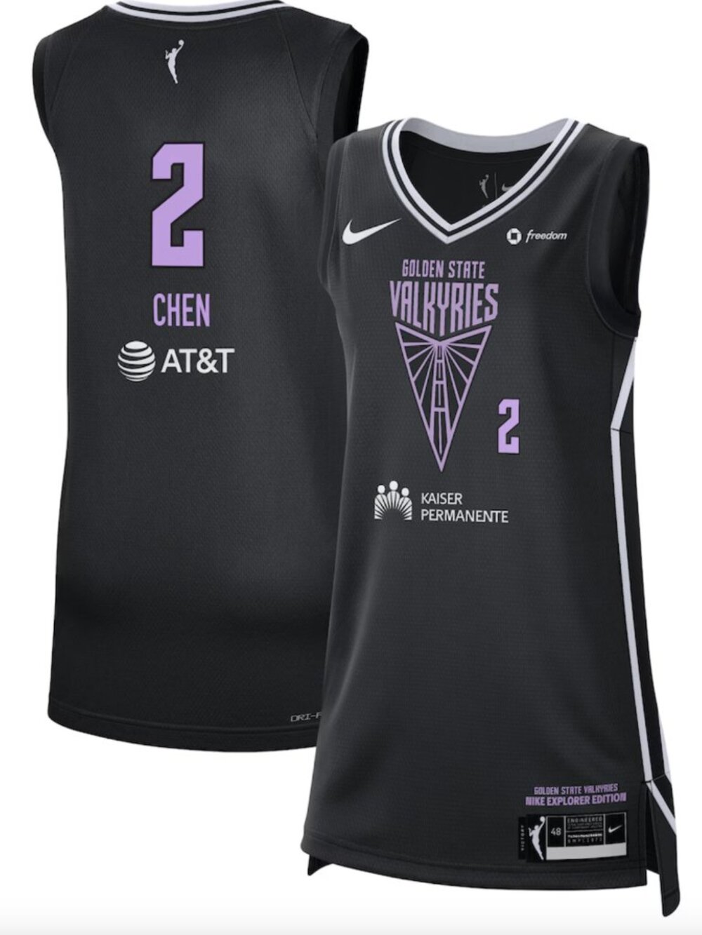 Nike Golden State Valkyries Kaitlyn Chen WNBA Jersey #2 Size L